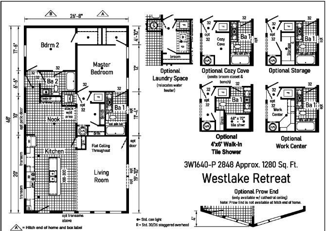 Retreat 2 bed Floorplan